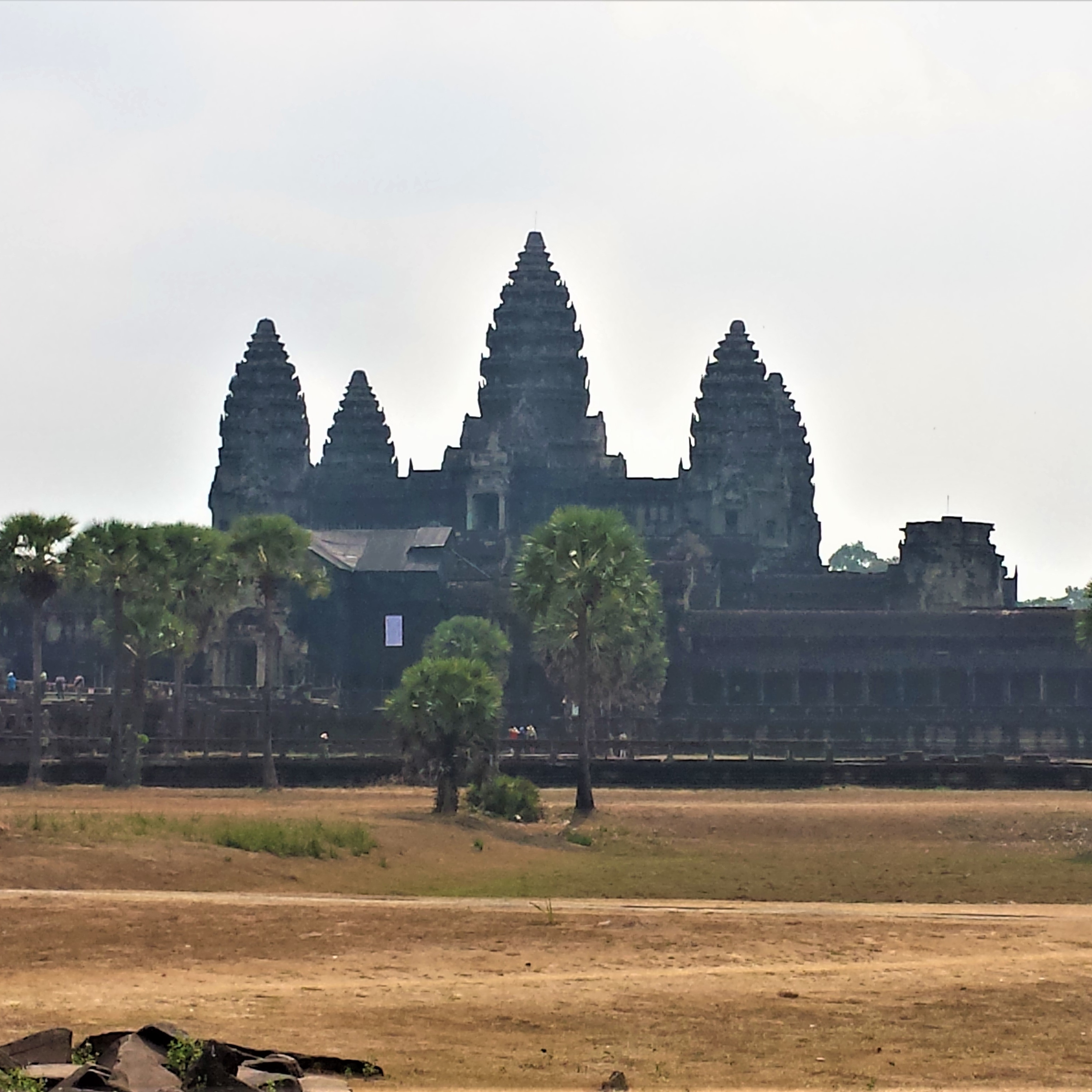 Temple gate surrounded by warm light